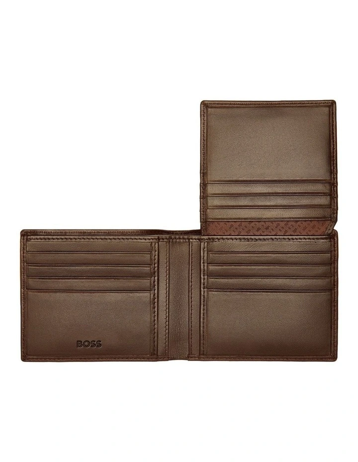 Trifold Leather Wallet Classic Smooth Brown image 5