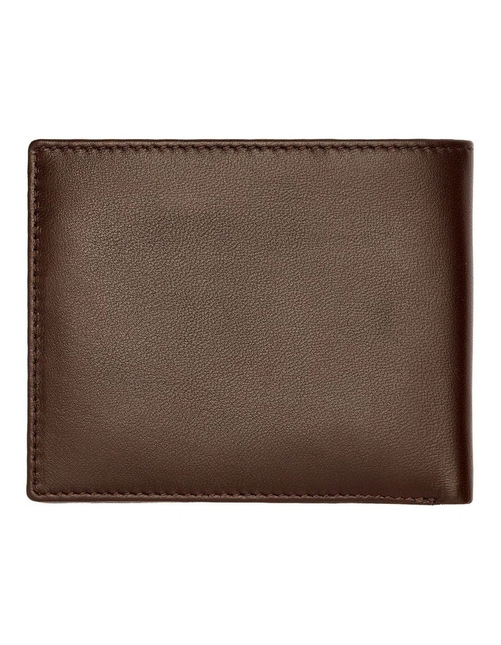 Trifold Leather Wallet Classic Smooth Brown image 6
