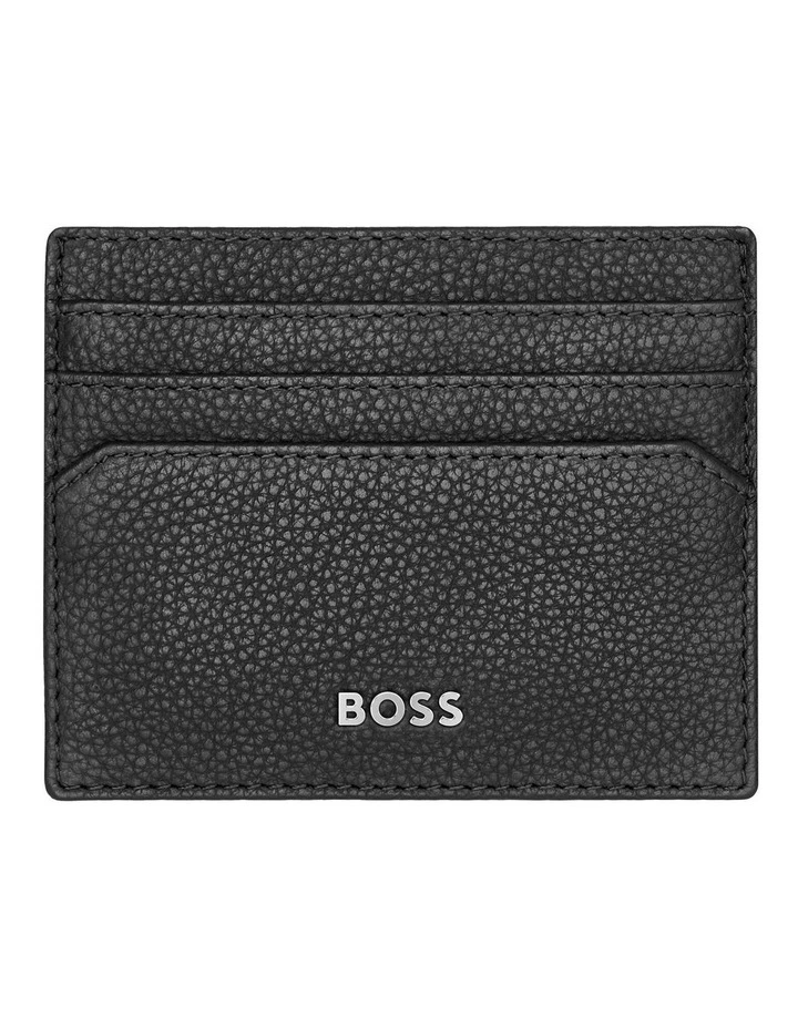 Leather Card Holder Classic Grained Black image 1