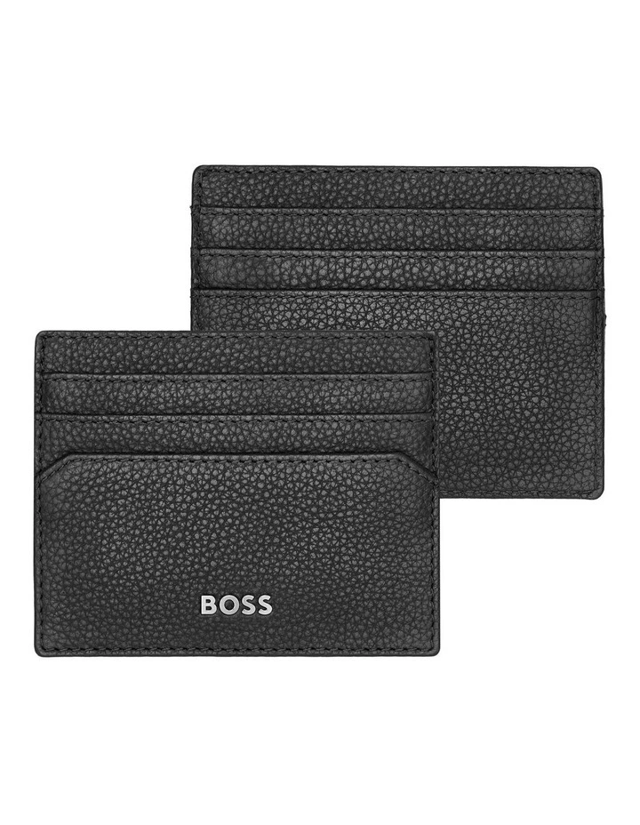 Leather Card Holder Classic Grained Black image 2