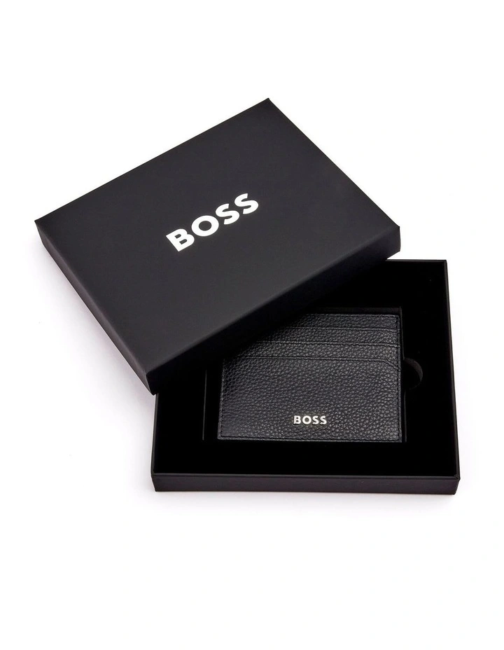 Leather Card Holder Classic Grained Black image 5