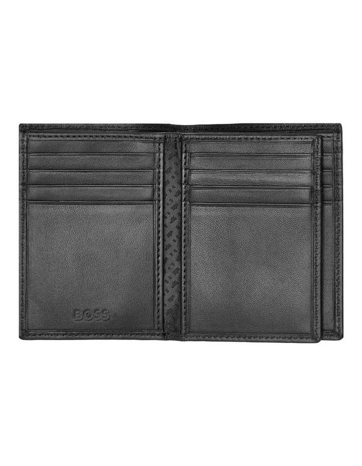 Leather Card Holder Trifold Smooth Black image 4