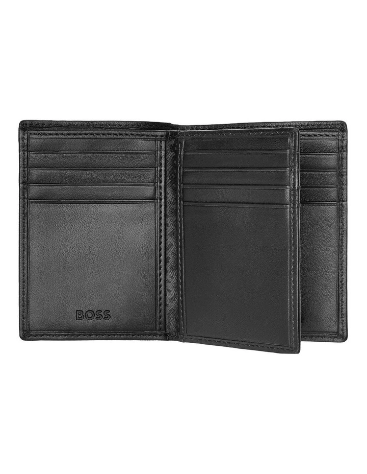 Leather Card Holder Trifold Smooth Black image 5