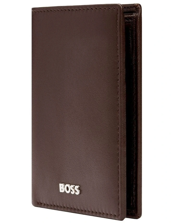 Folding card holder Classic Smooth Brown image 3