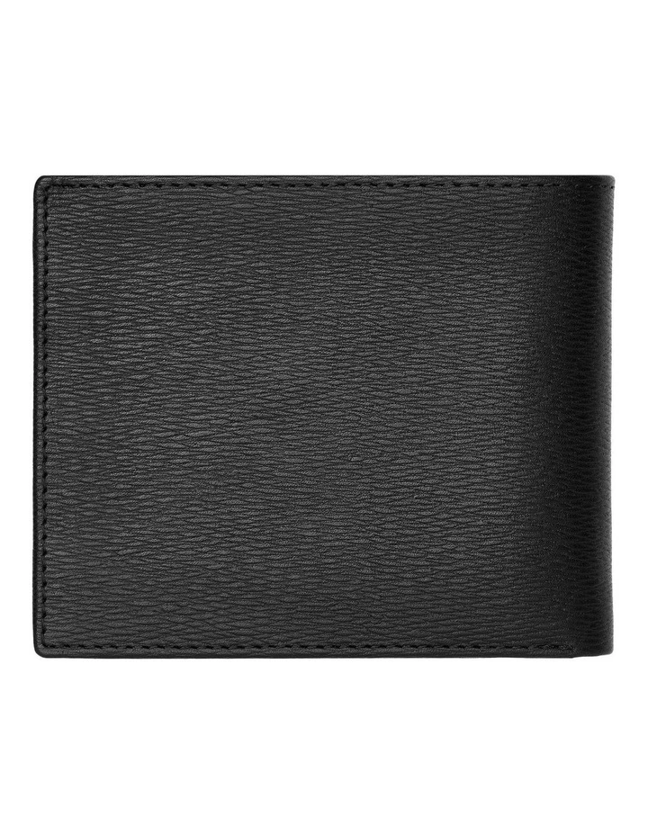 Leather Trifold Wallet with flap Iconic Black image 6