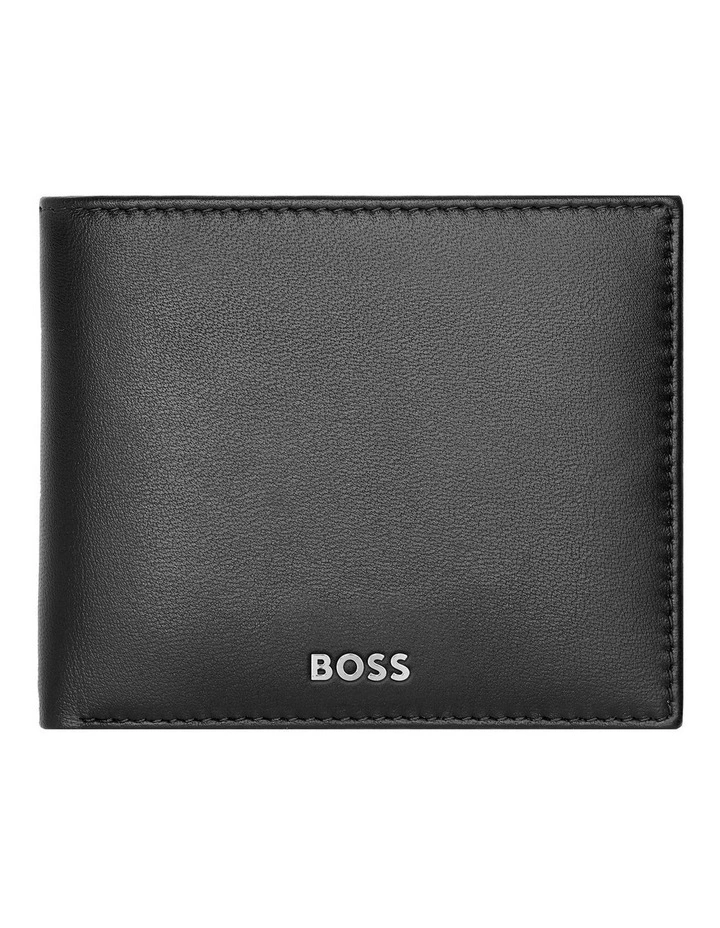 Trifold Leather Wallet Classic Smooth Black image 1
