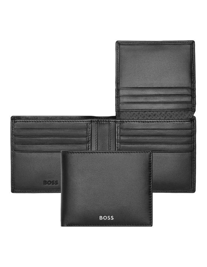Trifold Leather Wallet Classic Smooth Black image 2