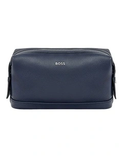 Classic Grained Toiletry Bag in Blue