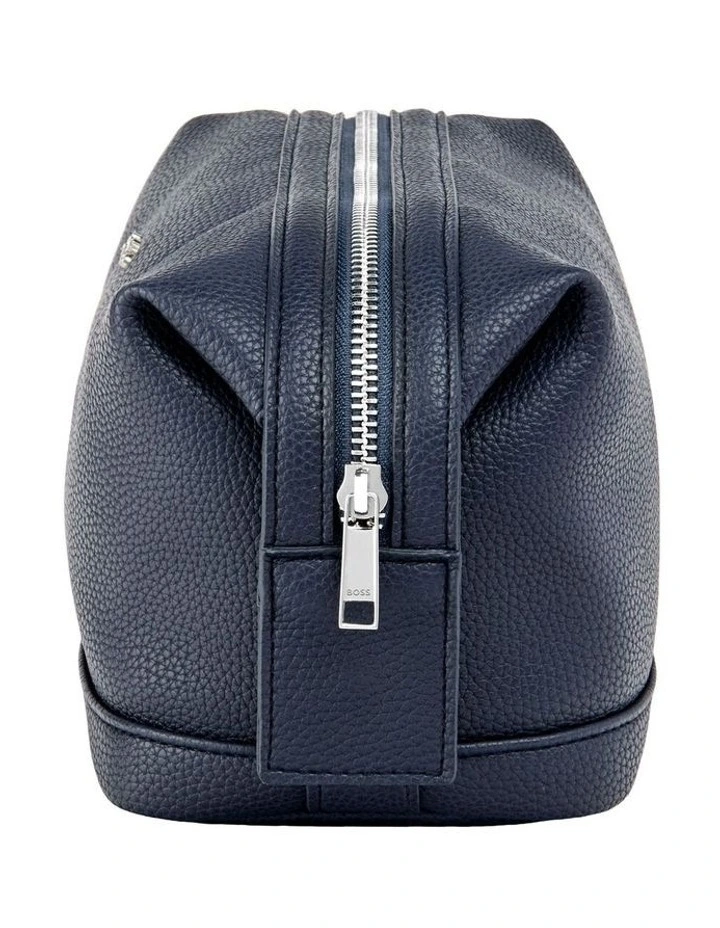 Classic Grained Navy Toiletry Bag in Blue image 3