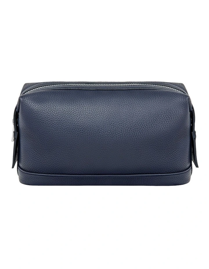 Classic Grained Navy Toiletry Bag in Blue image 5