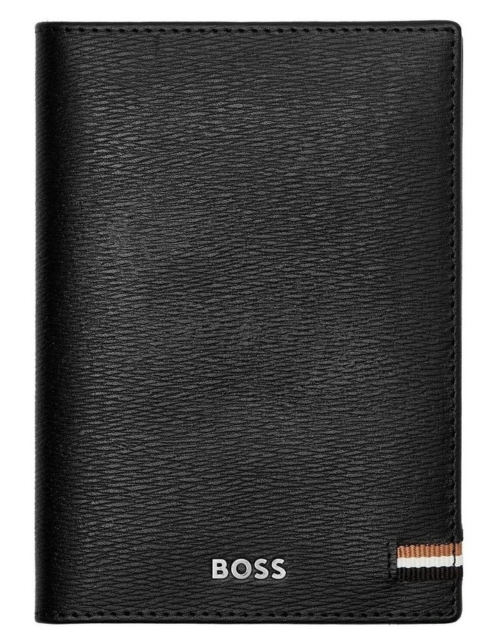 Passport Holder in Iconic Black Leather image 1