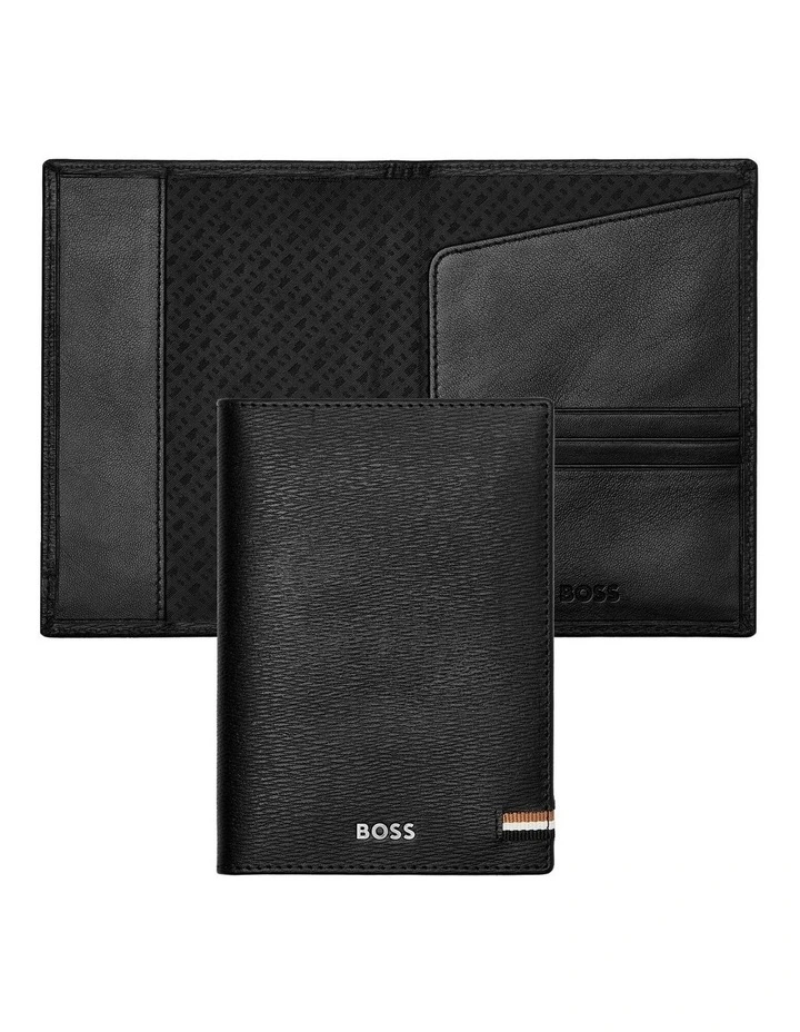 Passport Holder in Iconic Black Leather image 2