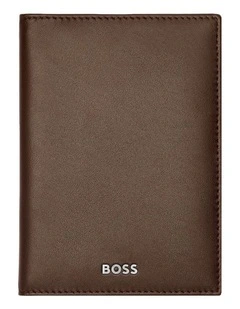 Leather Passport Holder Classic Smooth Brown