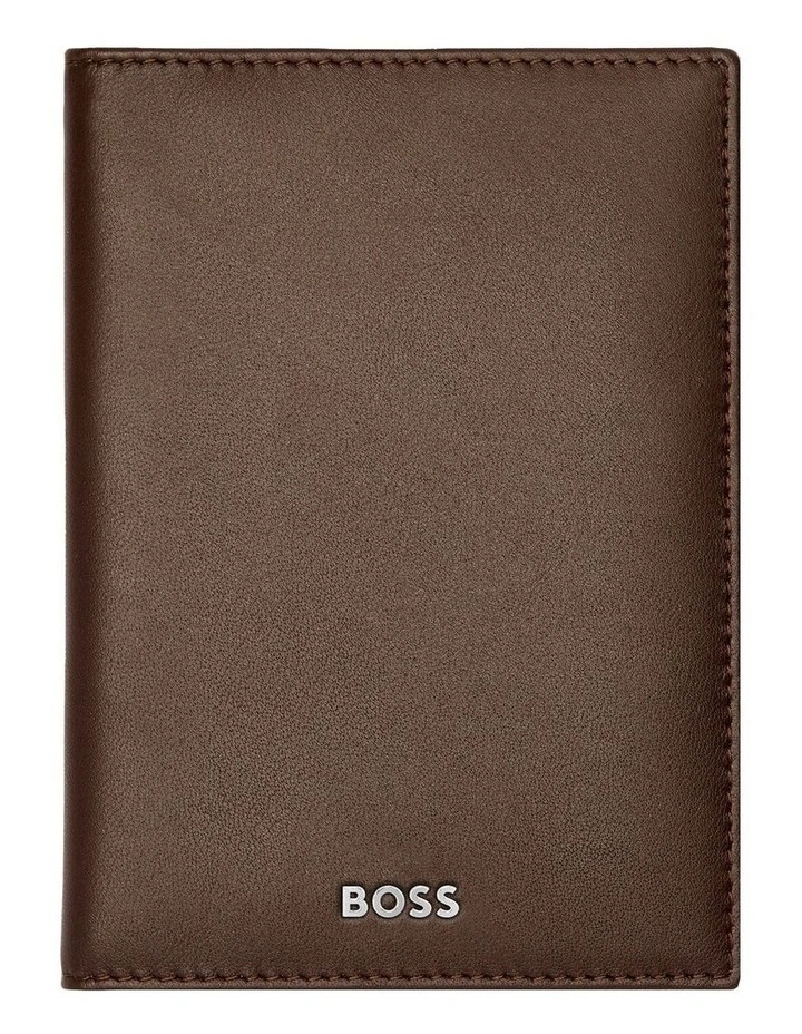 Leather Passport Holder Classic Smooth Brown image 1