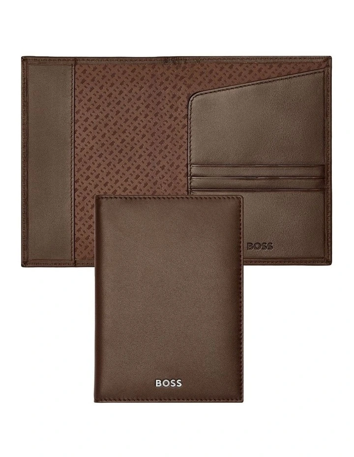 Leather Passport Holder Classic Smooth Brown image 2
