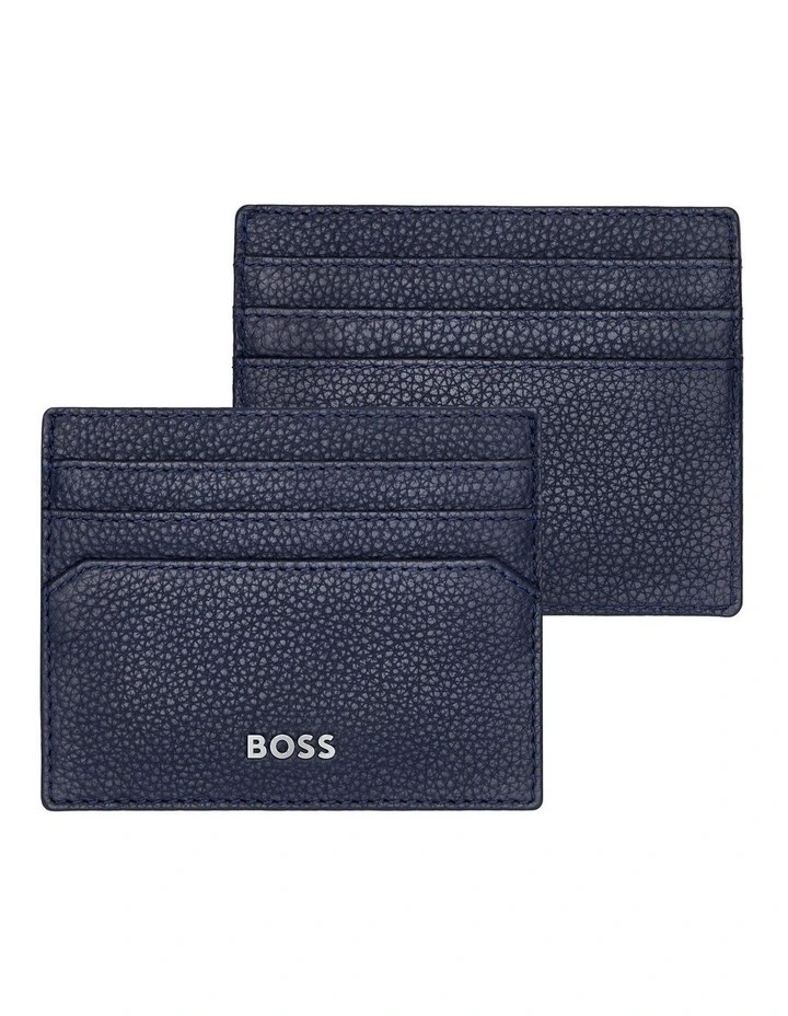 Leather Card holder Classic Grained Navy image 1