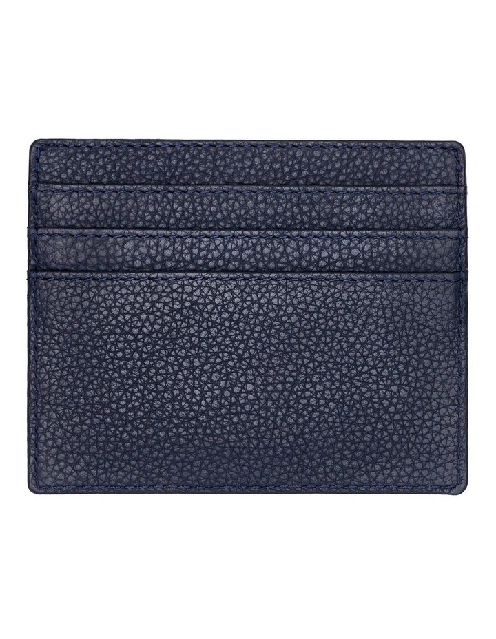 Leather Card holder Classic Grained Navy image 4