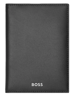 Leather Passport Holder Classic Smooth Black