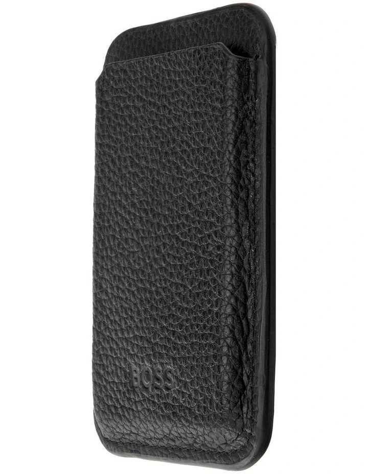 BOSS Card Holder Mobile Classic Grained Black image 2