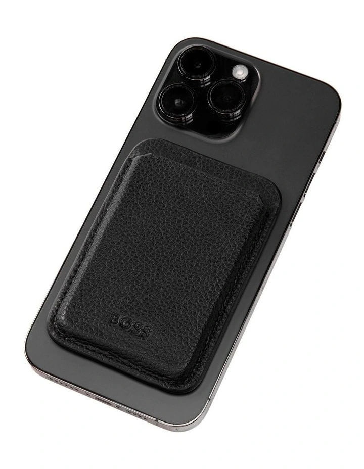 BOSS Card Holder Mobile Classic Grained Black image 4