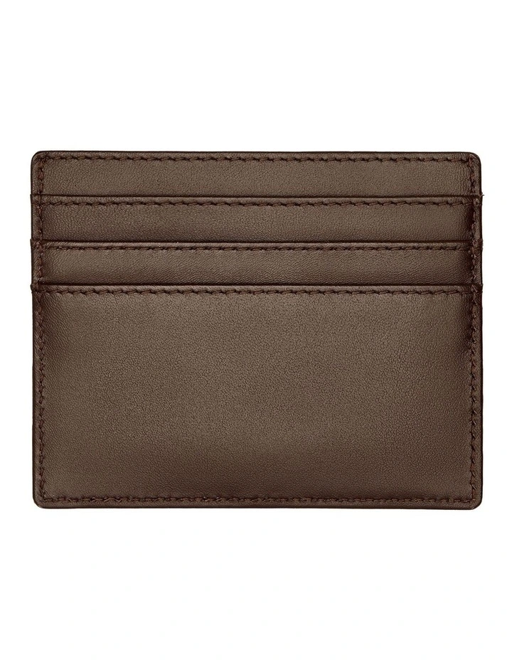 Leather Card holder Classic Smooth Brown image 4