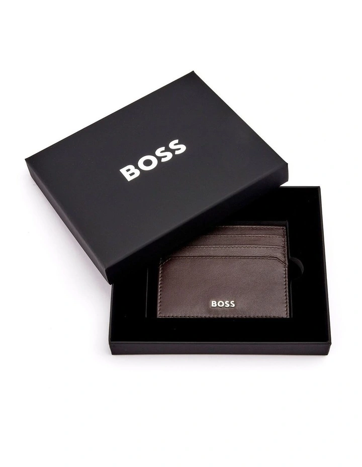 Leather Card holder Classic Smooth Brown image 5