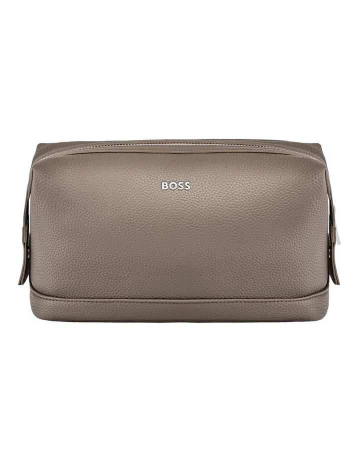 BOSS Toiletry Bag Classic Grained Taupe image 1