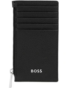 Card Holder Zip Classic Grained Black