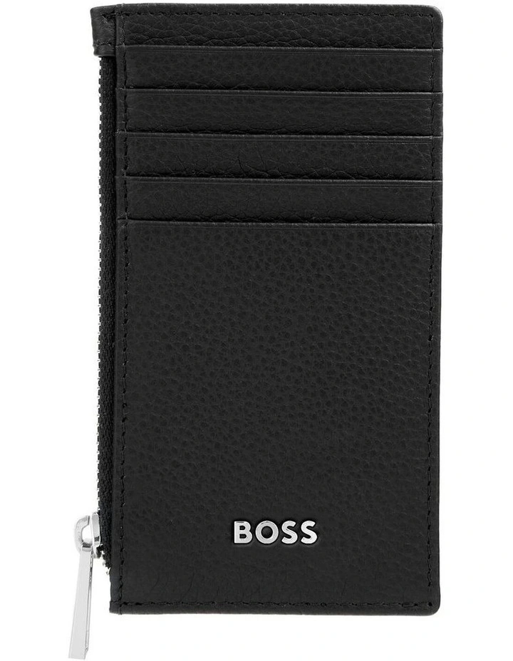 Card Holder Zip Classic Grained Black image 1