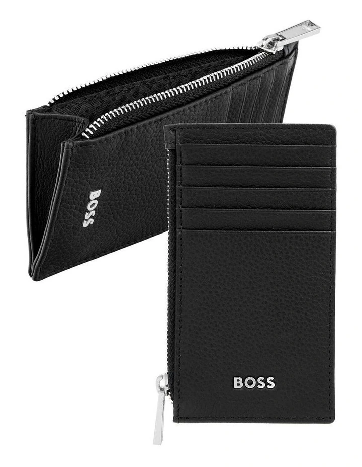 Card Holder Zip Classic Grained Black image 2