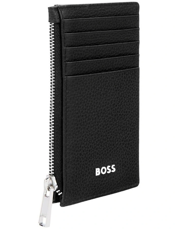 Card Holder Zip Classic Grained Black image 3