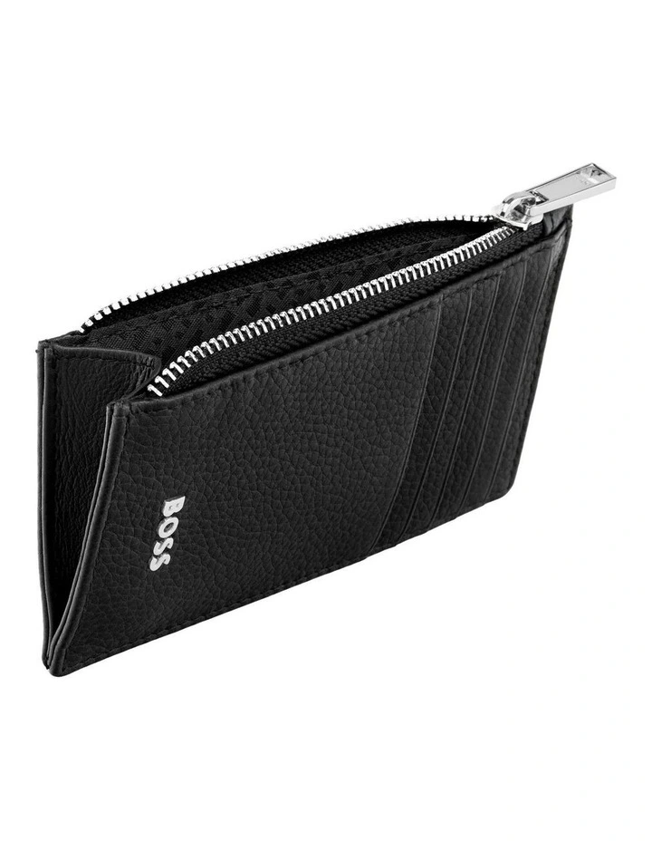 Card Holder Zip Classic Grained Black image 4