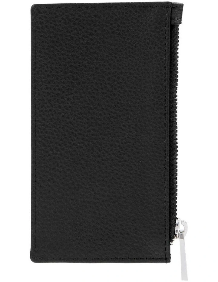 Card Holder Zip Classic Grained Black image 5