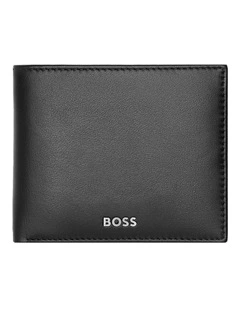 Smooth Black Leather Coin Purse Wallet