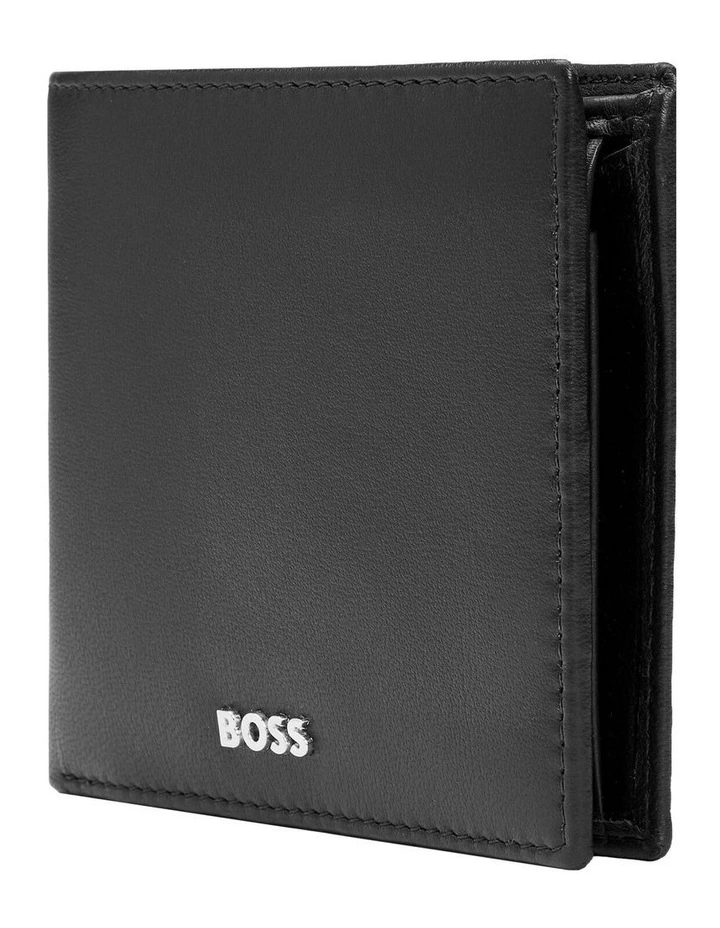 Smooth Black Leather Coin Purse Wallet image 3