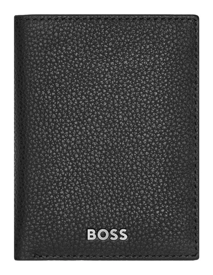 Boss Leather Card Holder Trifold Grained Black image 1