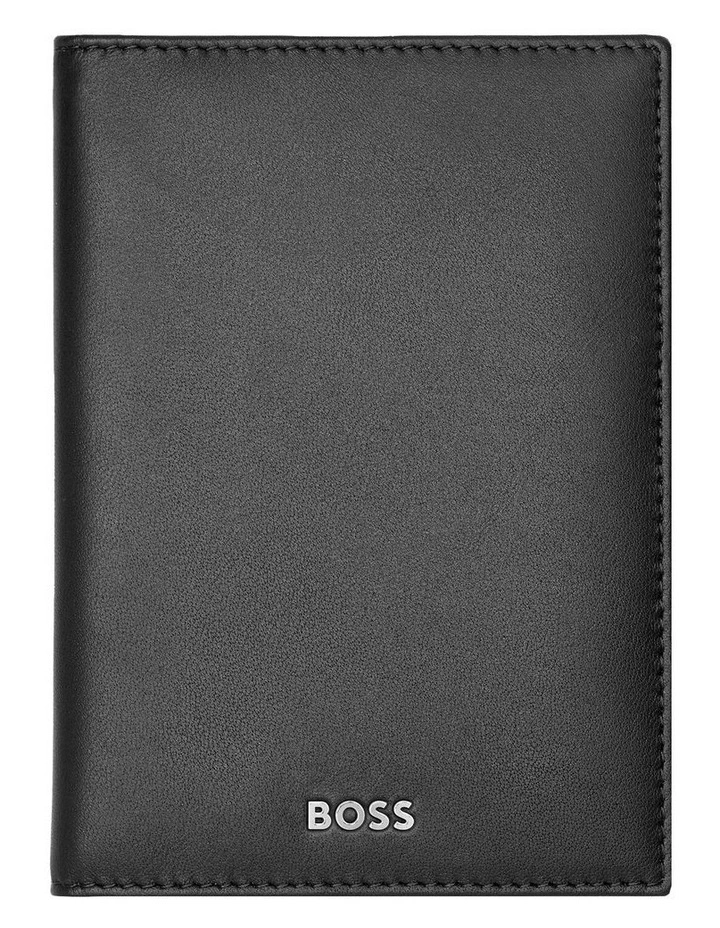 Boss Leather Card Holder Classic Smooth Black image 1