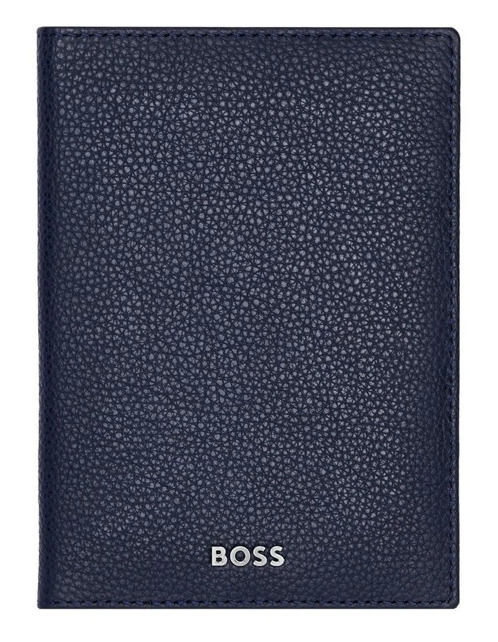 Boss Passport Holder Classic Grained Black Leather image 1