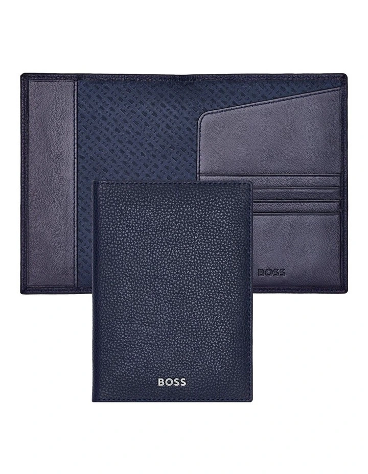 Boss Passport Holder Classic Grained Black Leather image 2