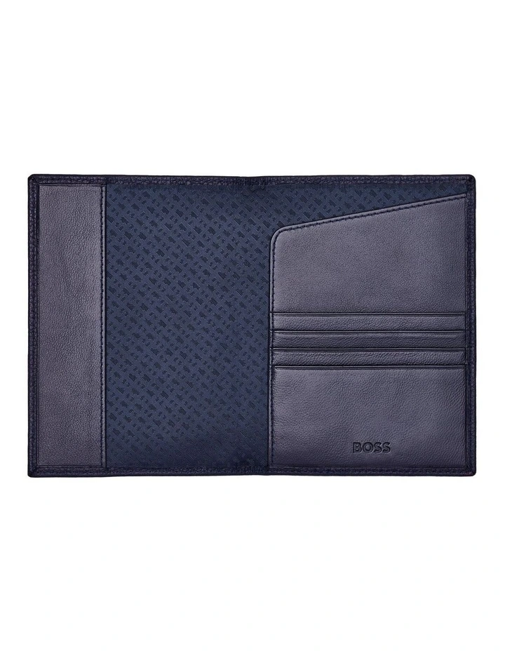Boss Passport Holder Classic Grained Black Leather image 4