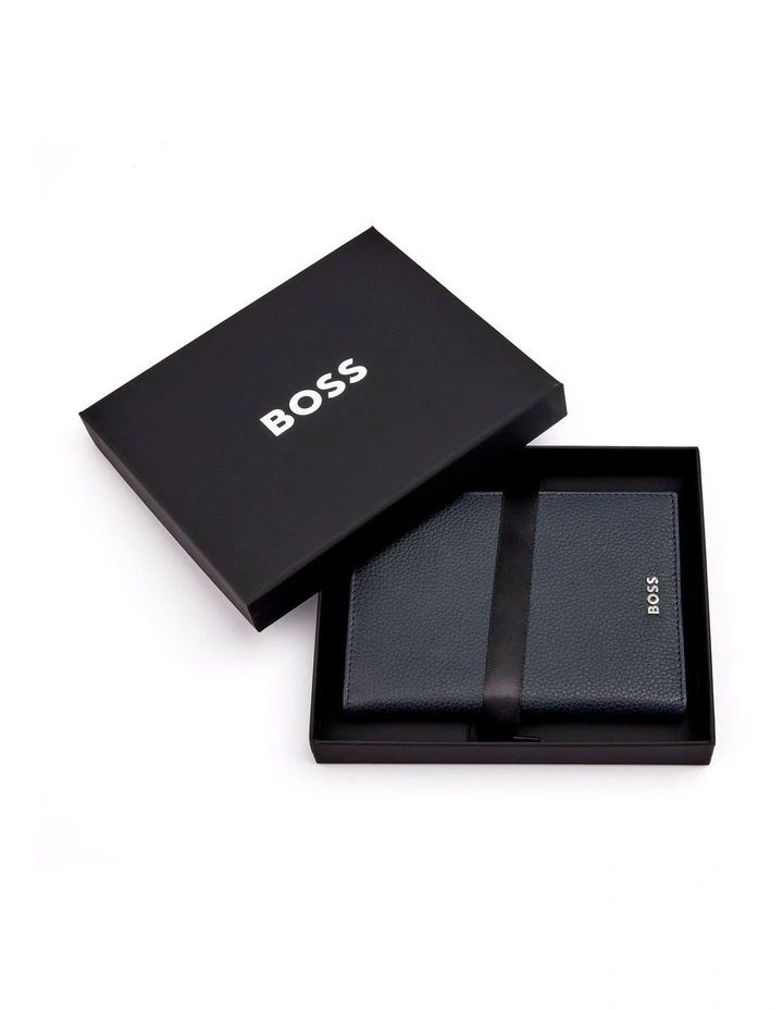 Boss Passport Holder Classic Grained Black Leather image 6