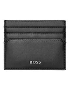 Boss Leather Card Holder Classic Smooth Black