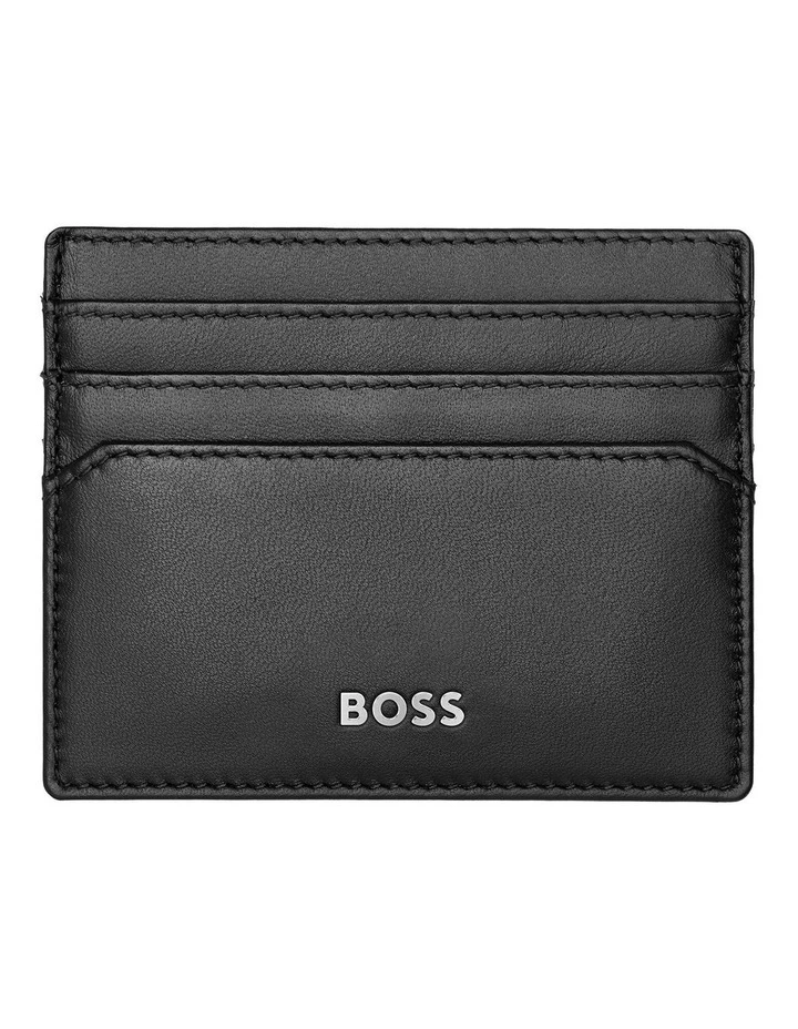 Boss Leather Card Holder Classic Smooth Black image 1