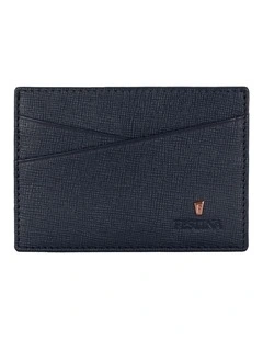 Leather Card Holder Chronobike Navy