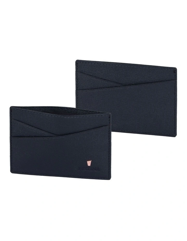 Leather Card Holder Chronobike Navy image 2