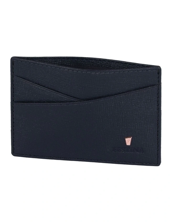 Leather Card Holder Chronobike Navy image 3