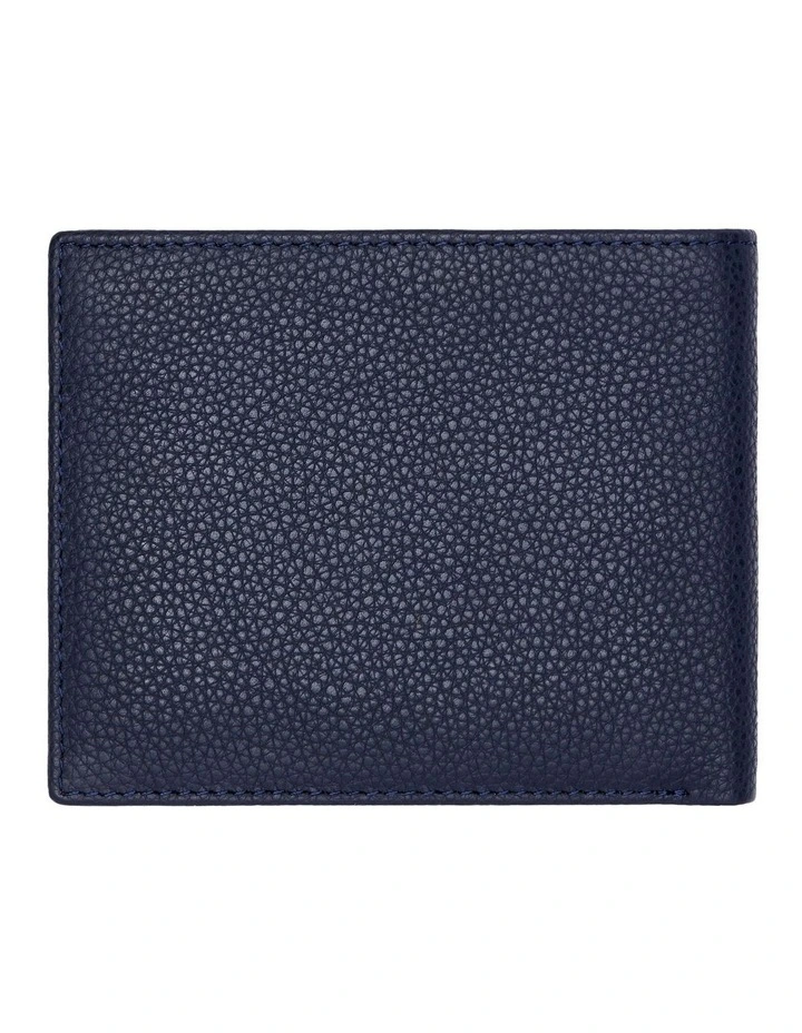 Trifold Leather Wallet Classic Grained Navy image 5