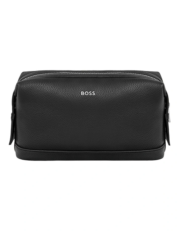 Classic Grained Black Toiletry Bag image 1