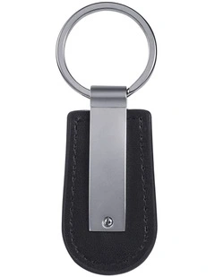 Black Leather & Metal Key Holder