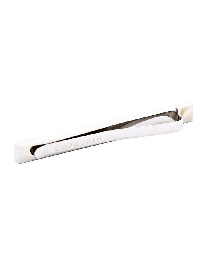 Polished Stainless Steel with Brushed Ion Plated Gun Metal Tie Slide image 3